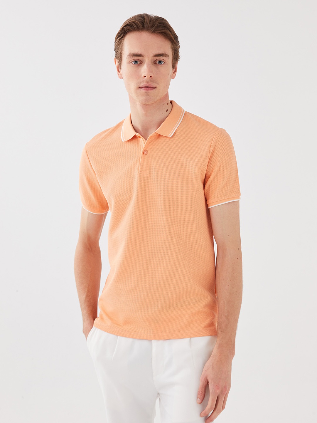 

LC Waikiki Regular Fit Polo Collar T-shirt, Peach