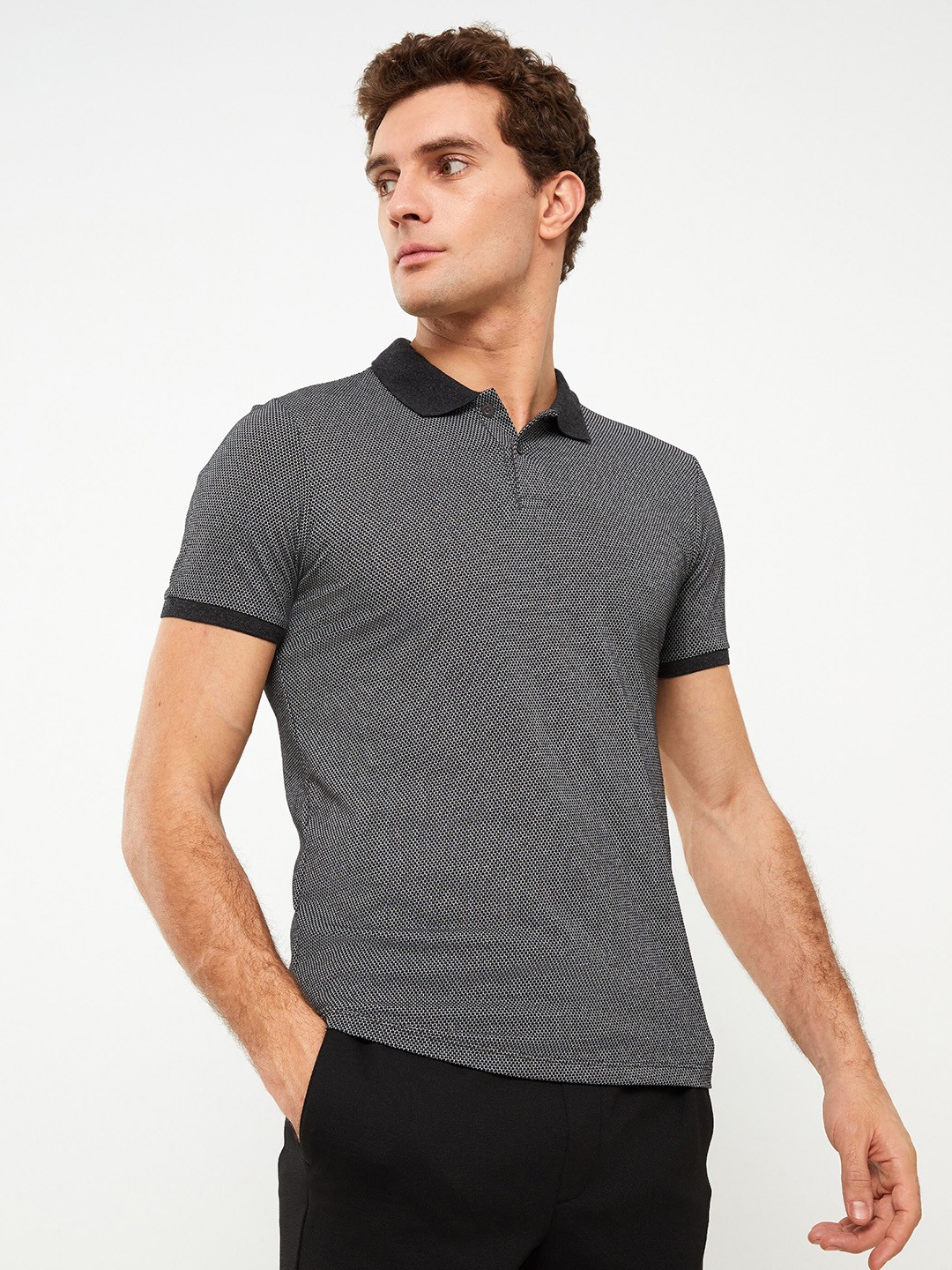 

LC Waikiki Polo Collar Slim Fit T-shirt, Grey