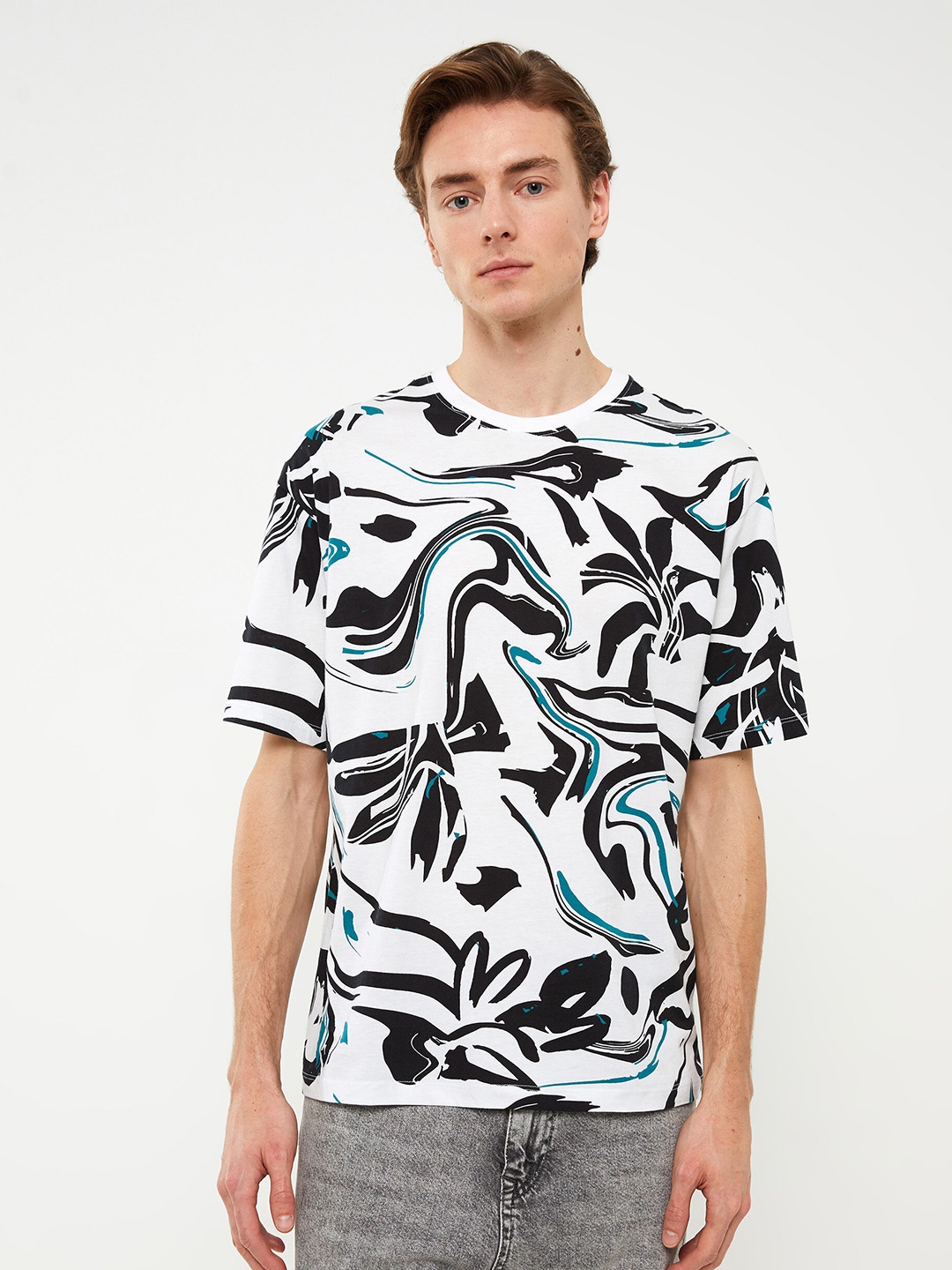 

LC Waikiki Printed Pure Cotton T-shirt, White