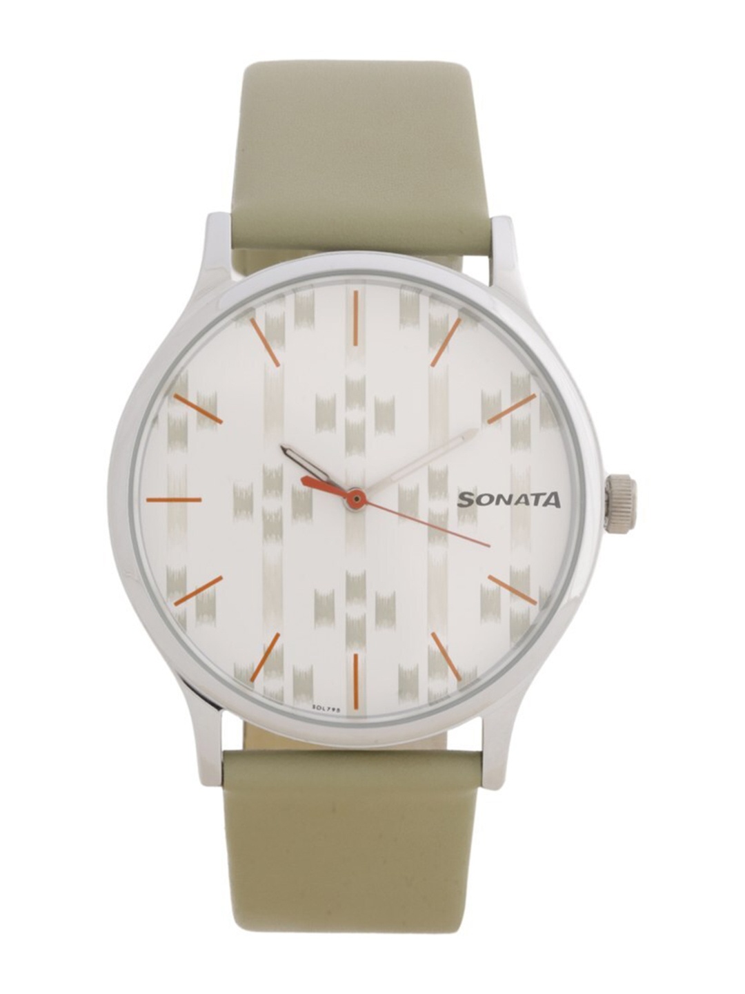 

Sonata Men Printed Dial & Leather Straps Analogue Watch- 77105SL06, Green