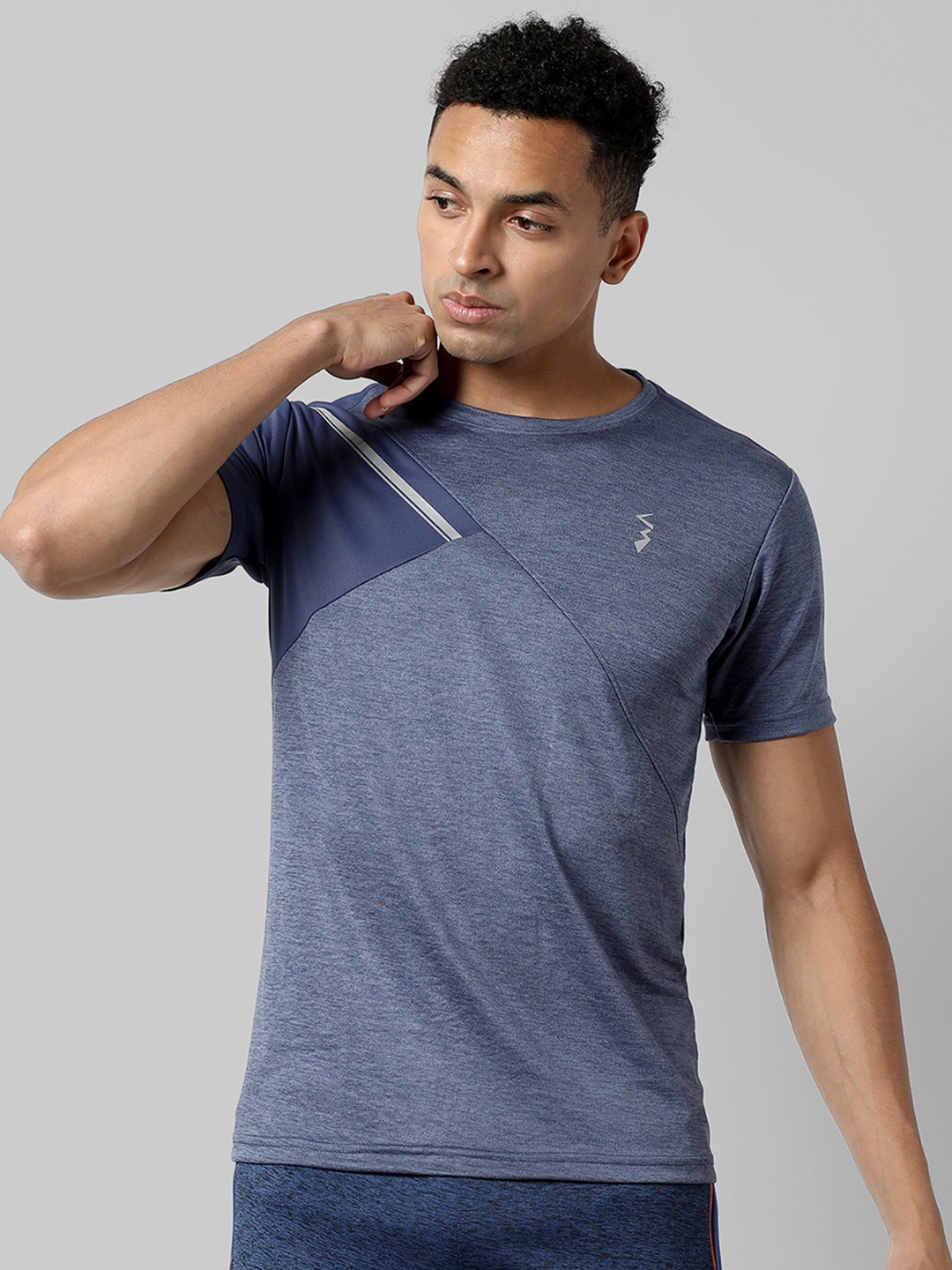 

Campus Sutra Blue Dry Fit Sports T-shirt