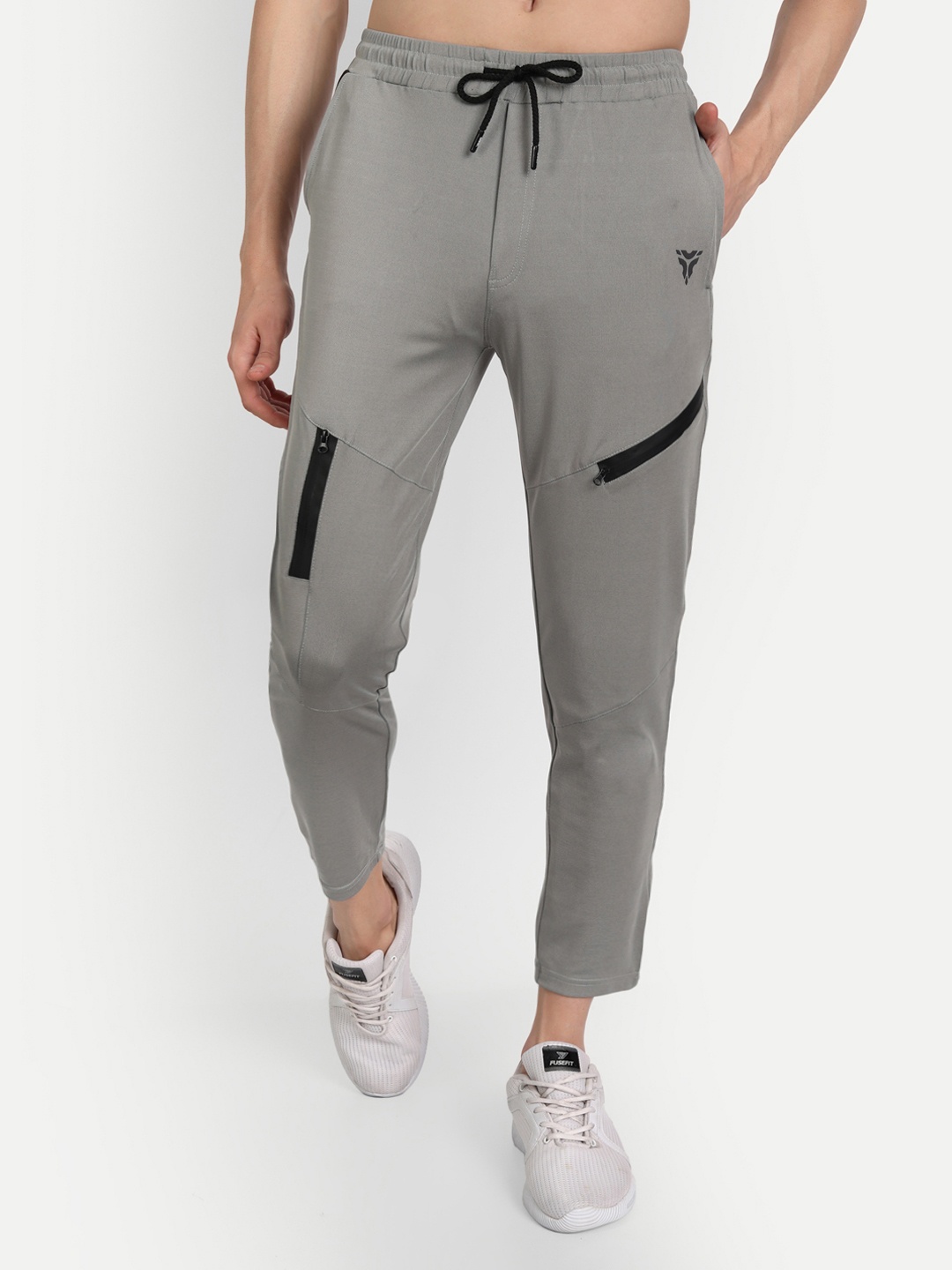 

deb Men Flexible Zip Design Liners Super Stretch Fabric Track Pant, Grey