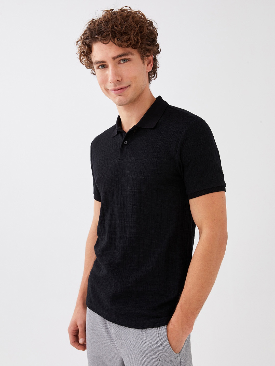 

LC Waikiki Polo Collar Slim Fit T-shirt, Black