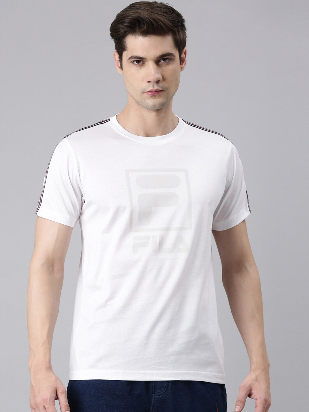 

FILA Graphic Printed Organic Cotton T-shirt, White