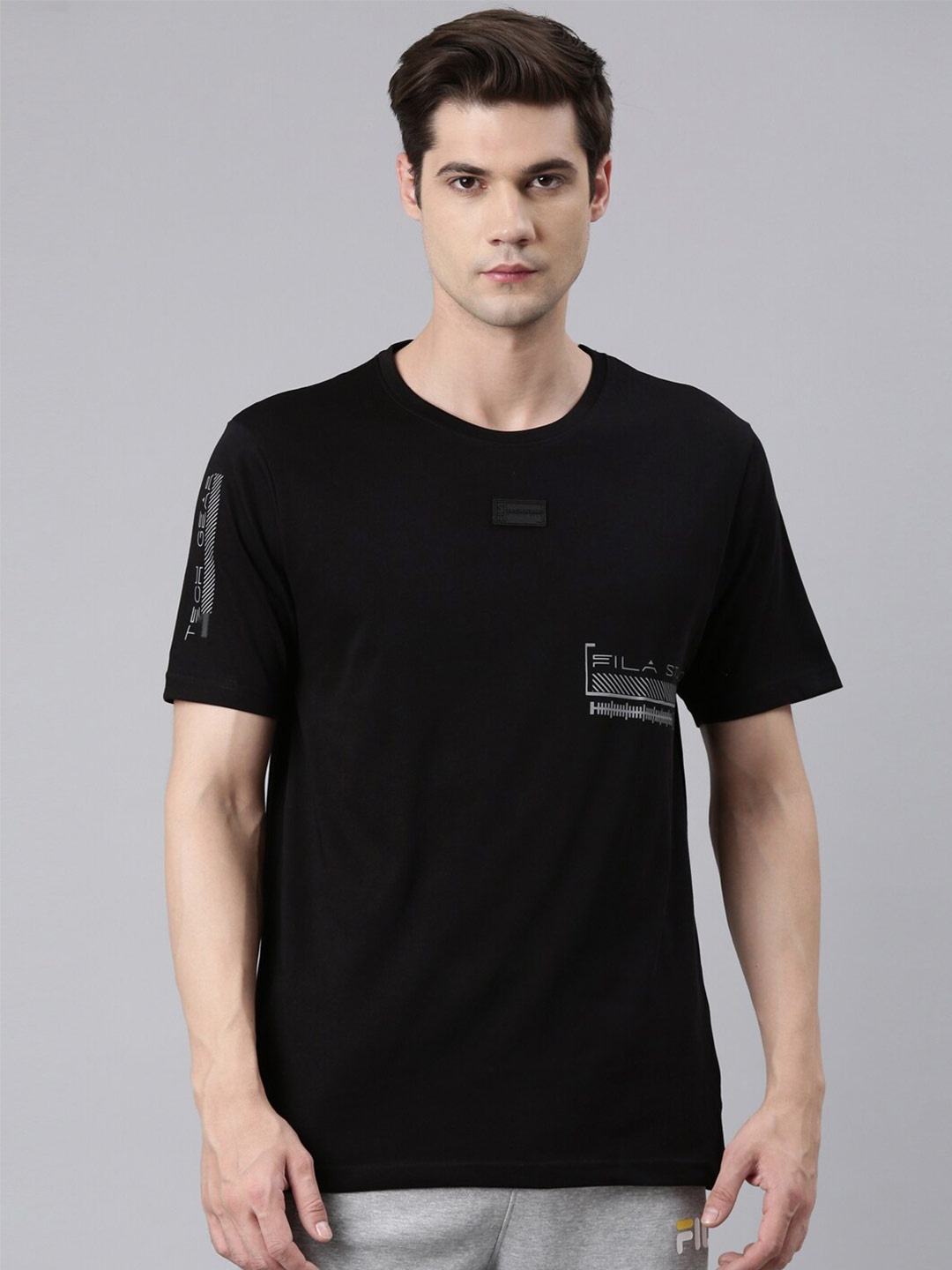

FILA Graphic Printed Organic Cotton T-shirt, Black