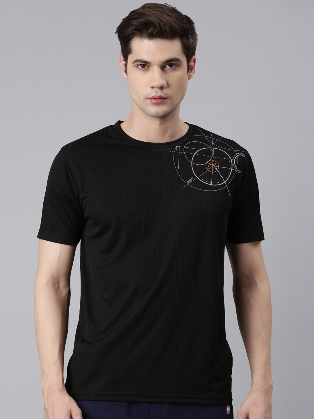 

FILA Round Neck Short Sleeves T-shirt, Black