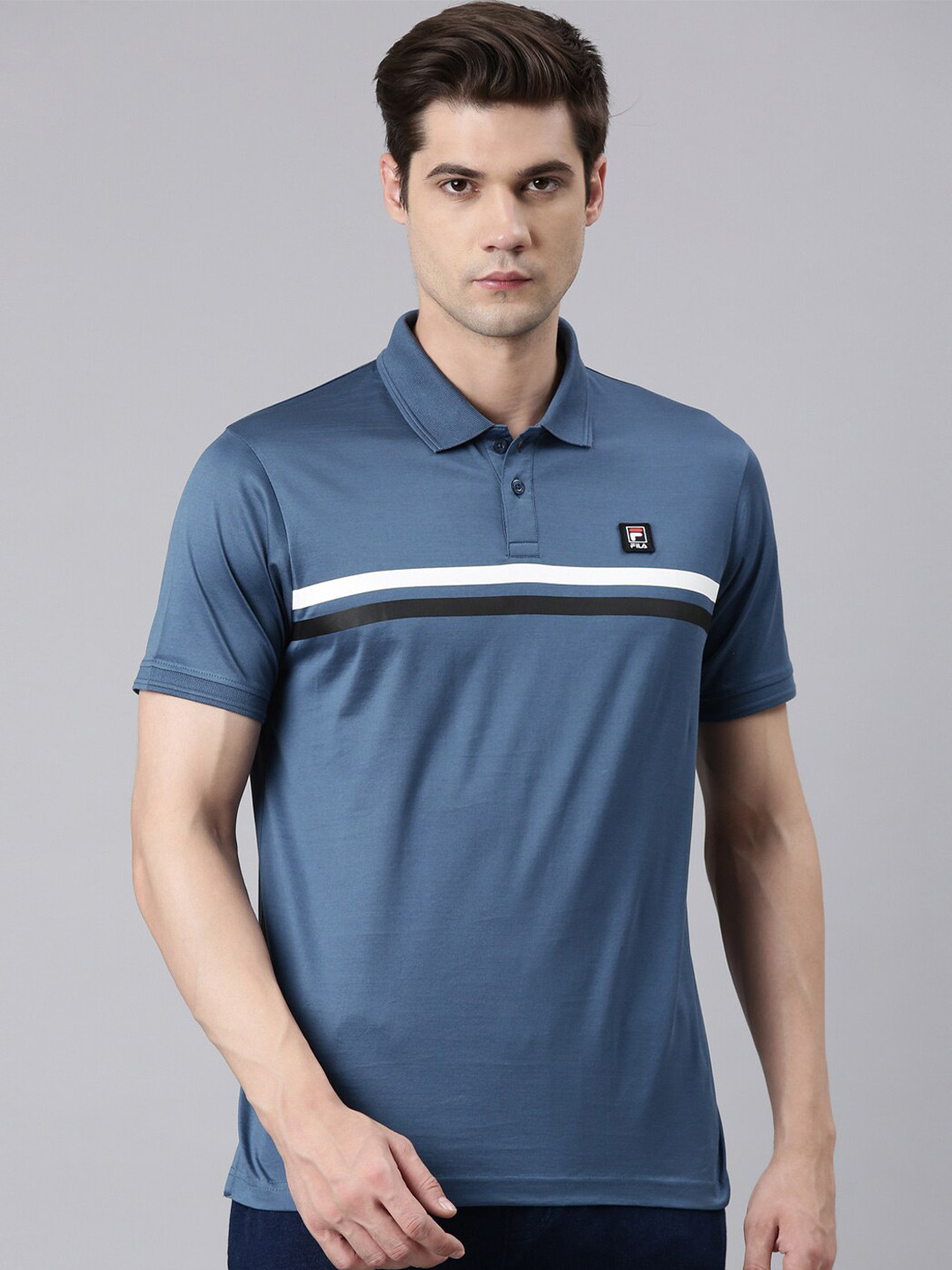 

FILA Striped Organic Cotton T-shirt, Blue