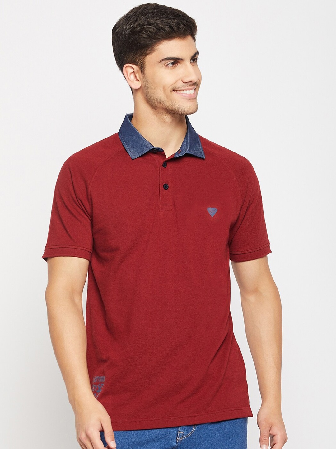 

Club York Polo Collar Short Sleeves T-shirt, Maroon