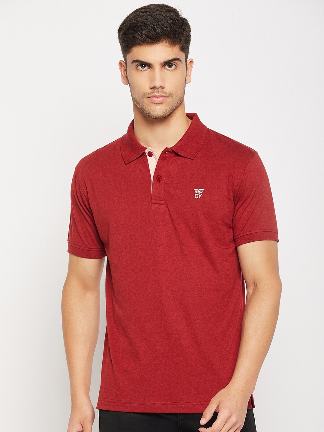 

Club York Polo Collar Short Sleeves T-shirt, Maroon
