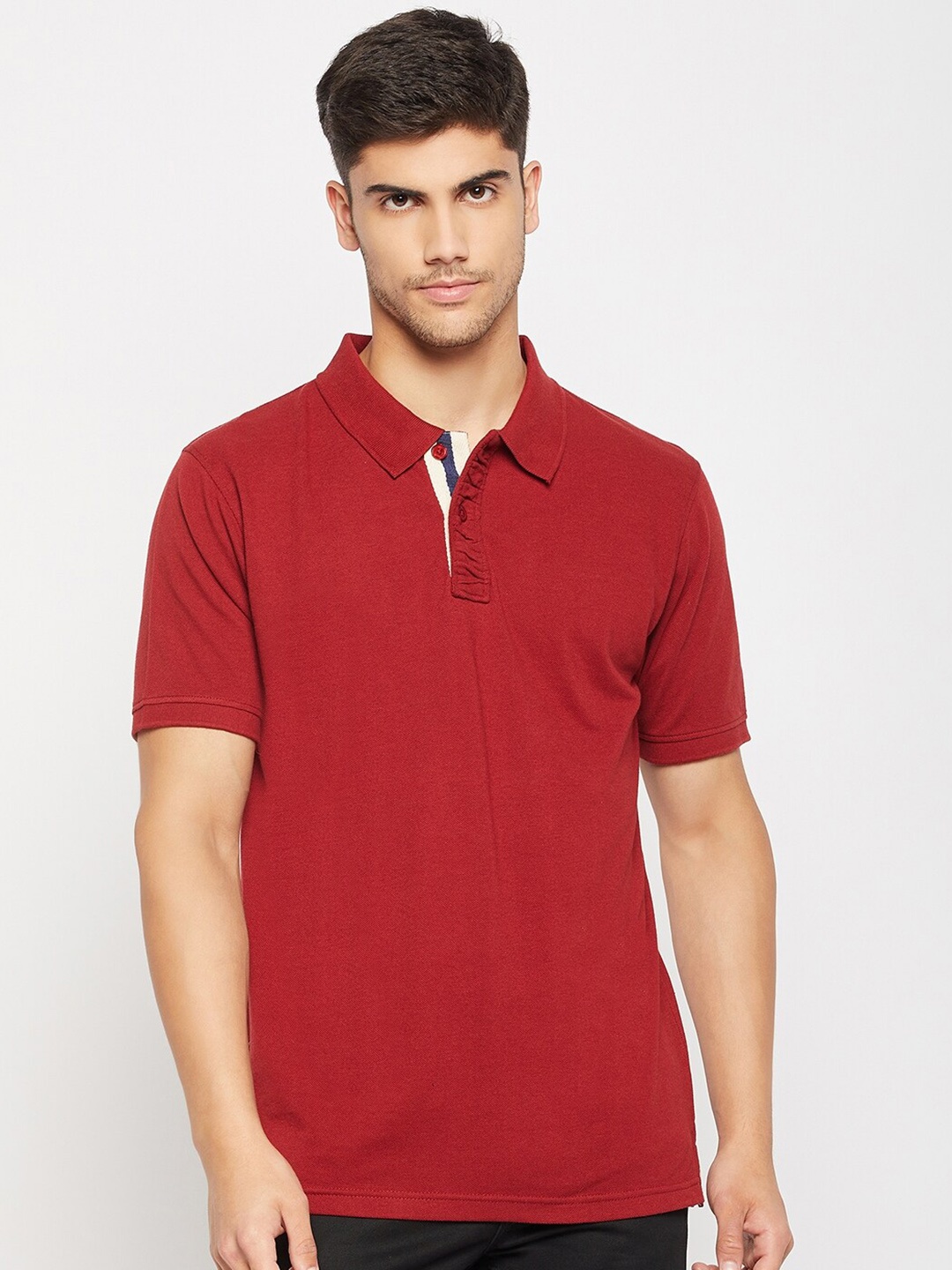 

Club York Polo Collar Short Sleeves T-shirt, Maroon