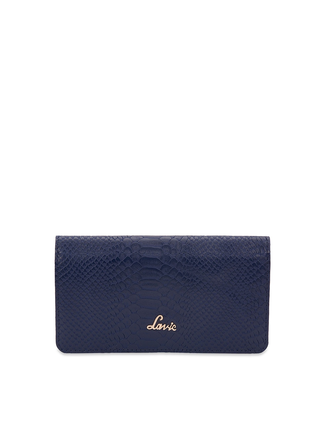 

Lavie Women Textured Synthetic Leather Two Fold Wallet, Navy blue