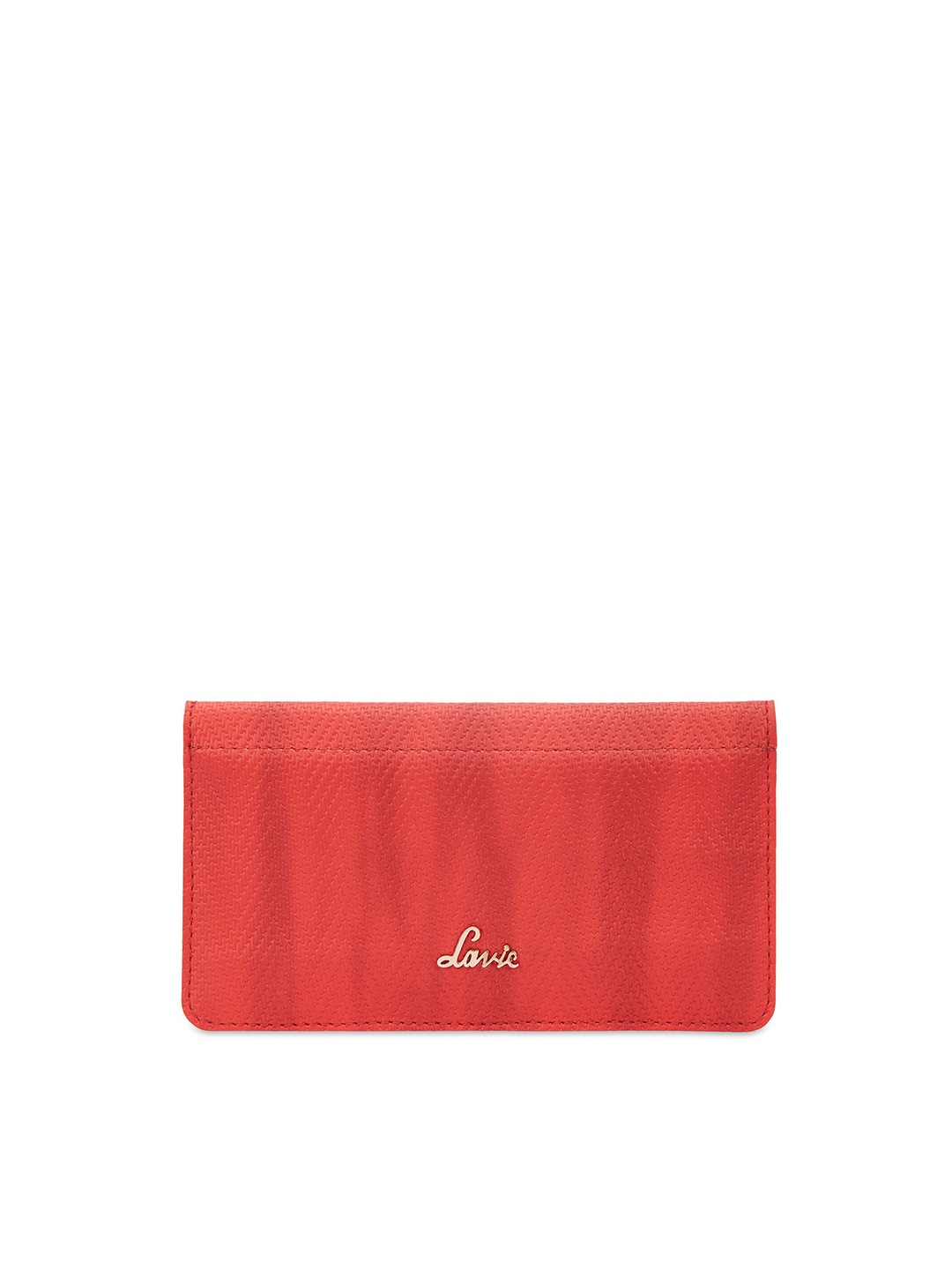 

Lavie Women Textured Synthetic Leather Two Fold Wallet, Red