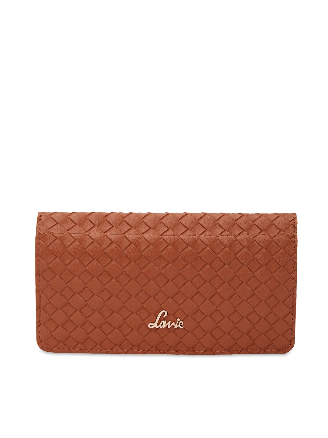 

Lavie Women Textured Synthetic Leather Two Fold Wallet, Brown