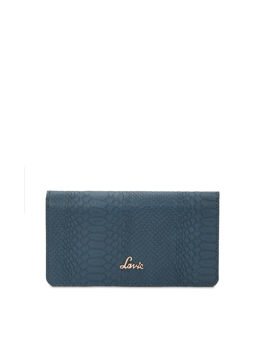 

Lavie Women Textured Synthetic Leather Two Fold Wallet, Blue