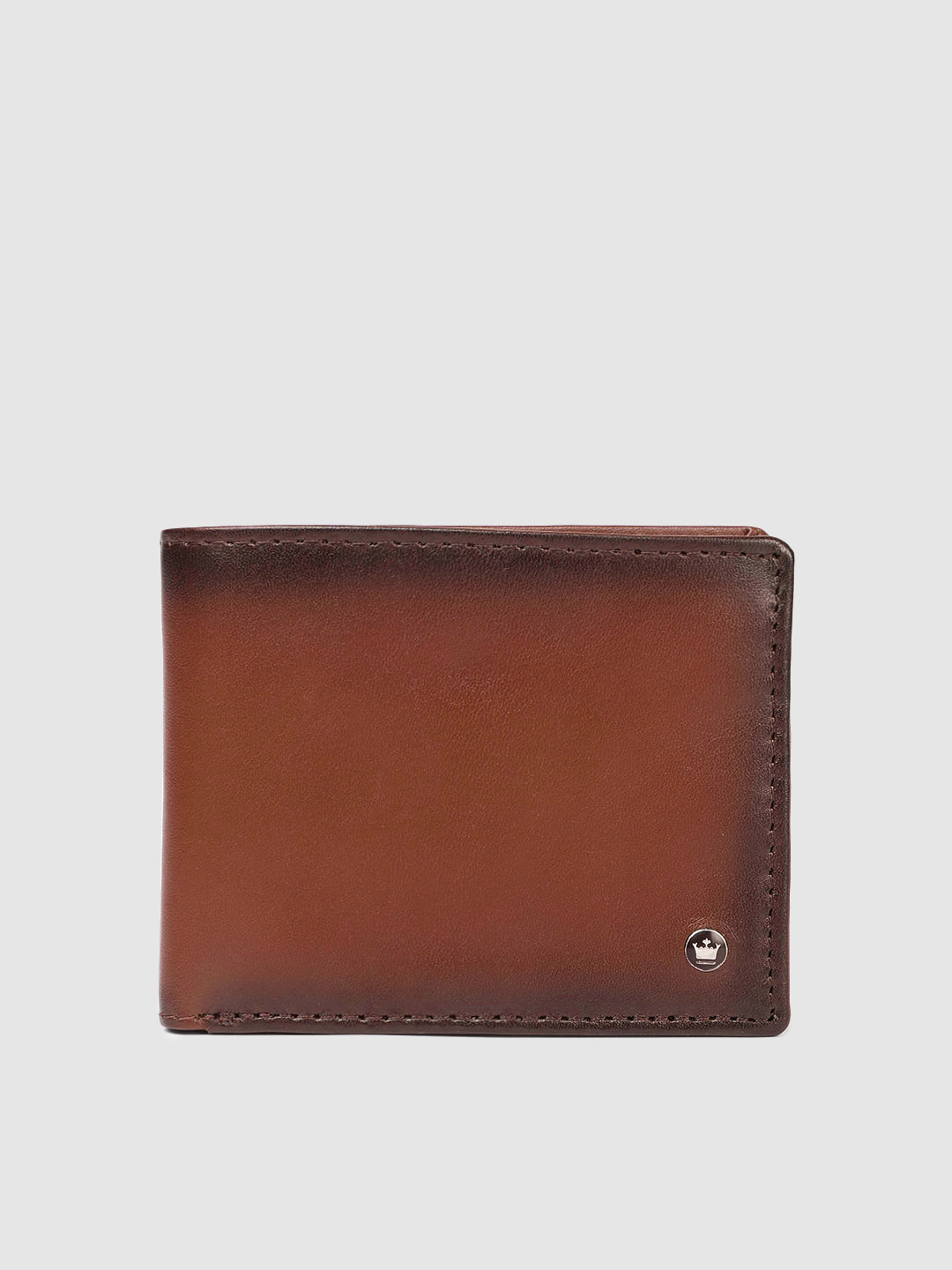

Louis Philippe Men Leather Two Fold Wallet, Brown