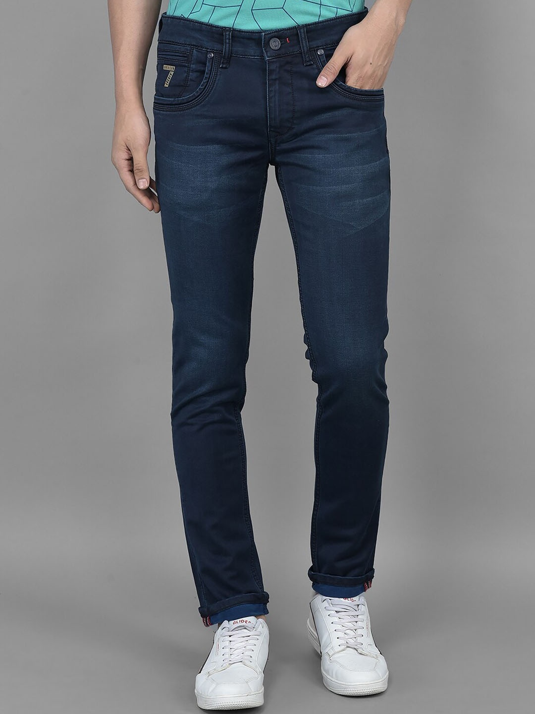 

American Archer Men Low-Rise Smart Fit Light Fade Stretchable Jeans, Blue