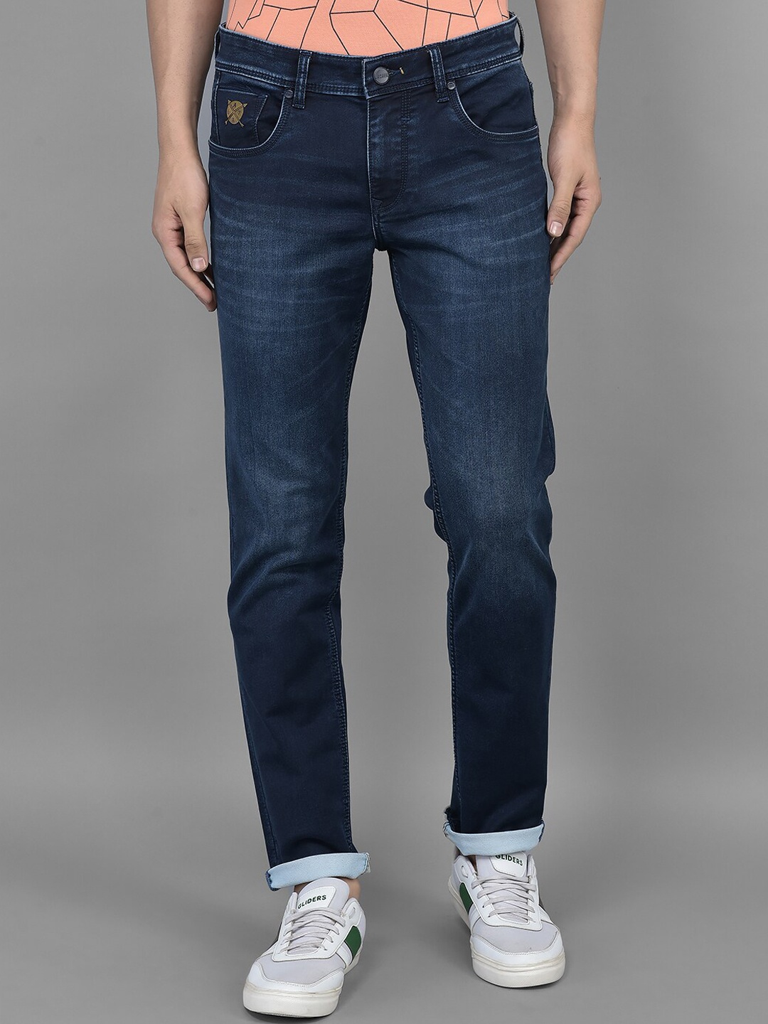 

American Archer Men Low-Rise Smart Fit Light Fade Stretchable Jeans, Blue