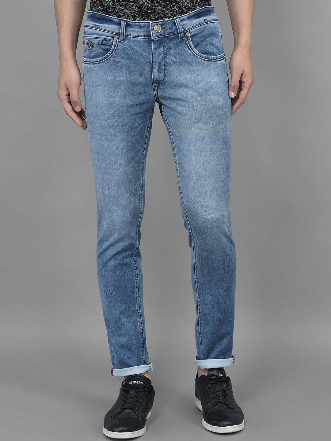 

American Archer Men Low-Rise Smart Fit Light Fade Stretchable Jeans, Blue