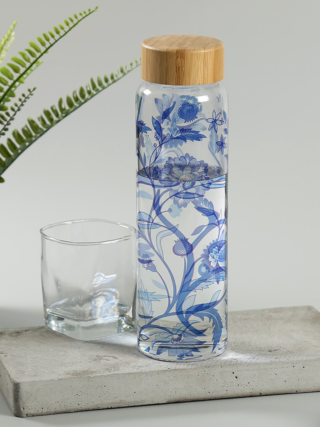 

India Circus by Krsnaa Mehta Printed Leakproof Borosilicated Glass Water Bottle 1 L, Transparent