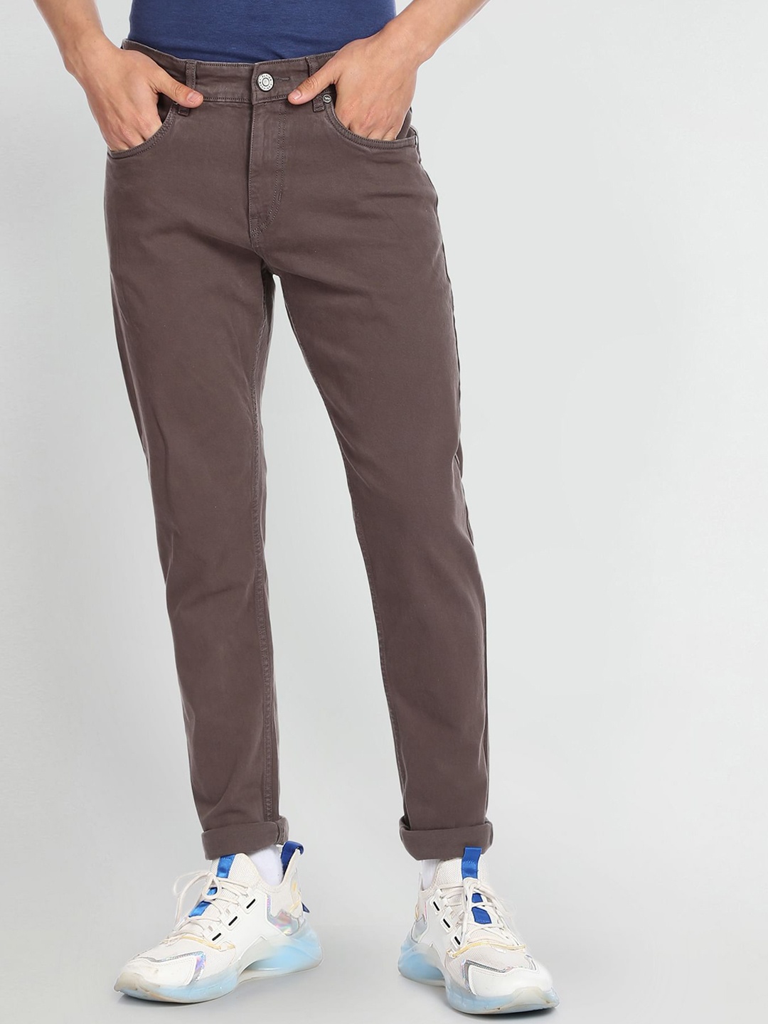 

Flying Machine Men Coloured Slim Fit Jeans, Brown