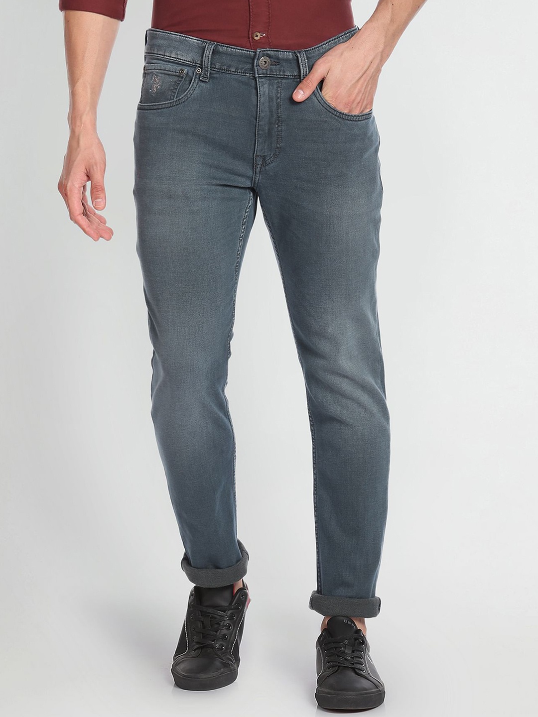 

U.S. Polo Assn. Denim Co. Men Slim Fit Light Fade Jeans, Navy blue