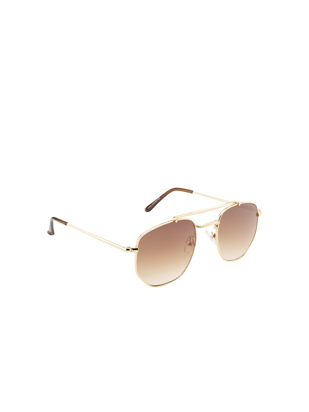 

WROGN Full Rim Square Sunglasses with UV Protected Lens- WR-G23137, Gold