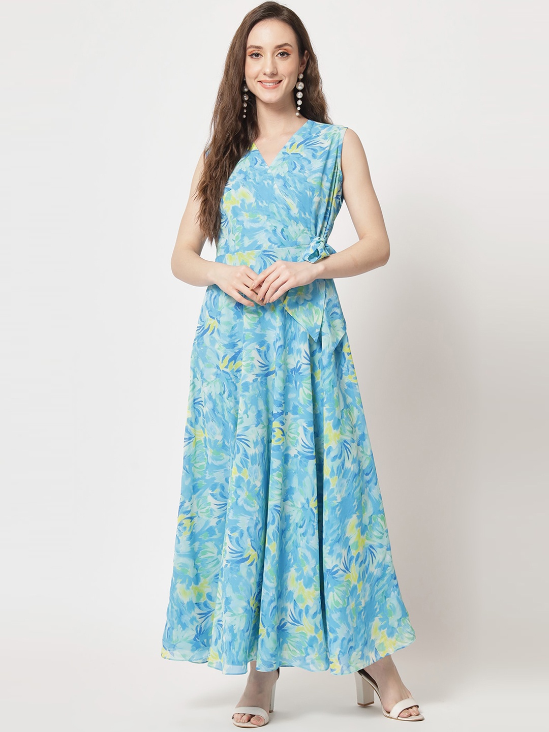 

KALINI Printed Maxi Gown Dress, Blue