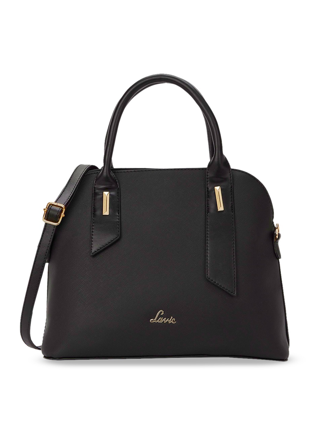 Lavie Synthetic Leather Shopper Handheld Bag, Black