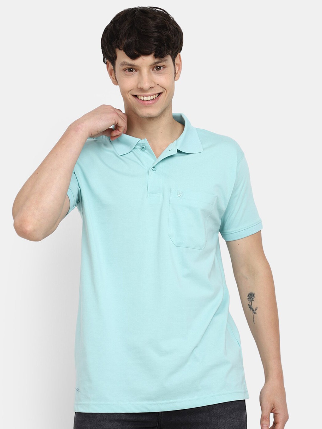 

V-Mart Polo Collar Cotton T-shirt, Blue