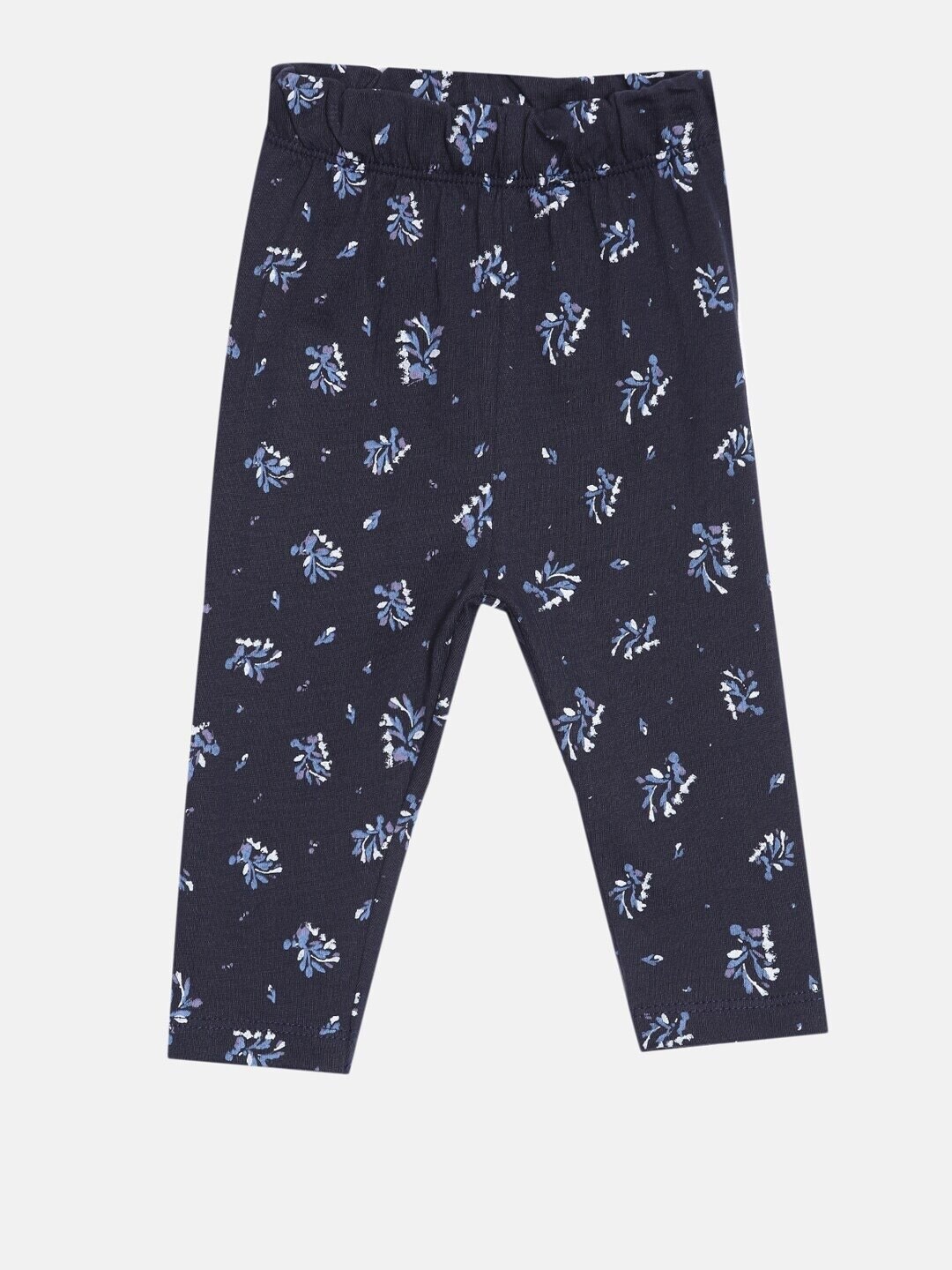 

Kryptic Girls Printed Cotton Capris, Navy blue
