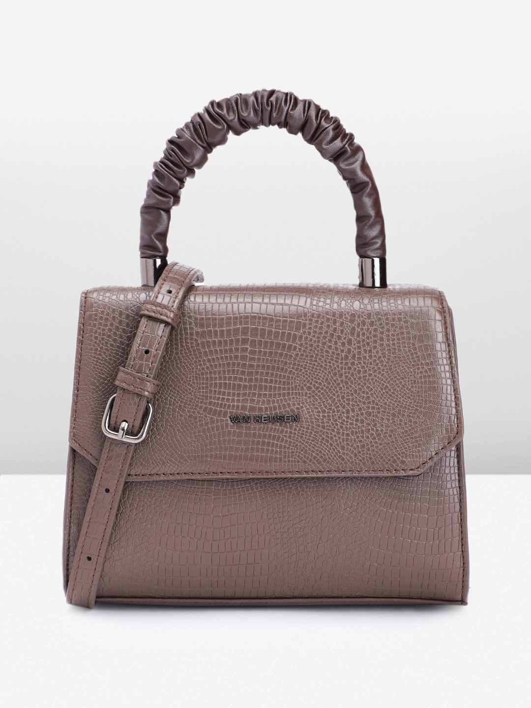 

Van Heusen Textured Satchel, Coffee brown