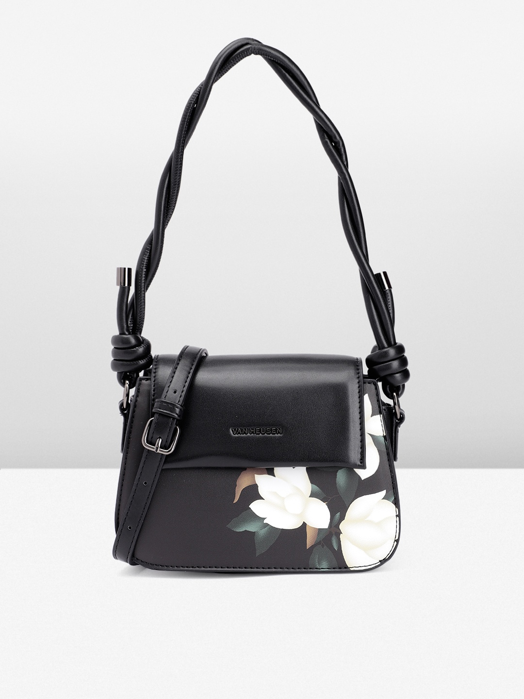 

Van Heusen Floral Printed Satchel, Black