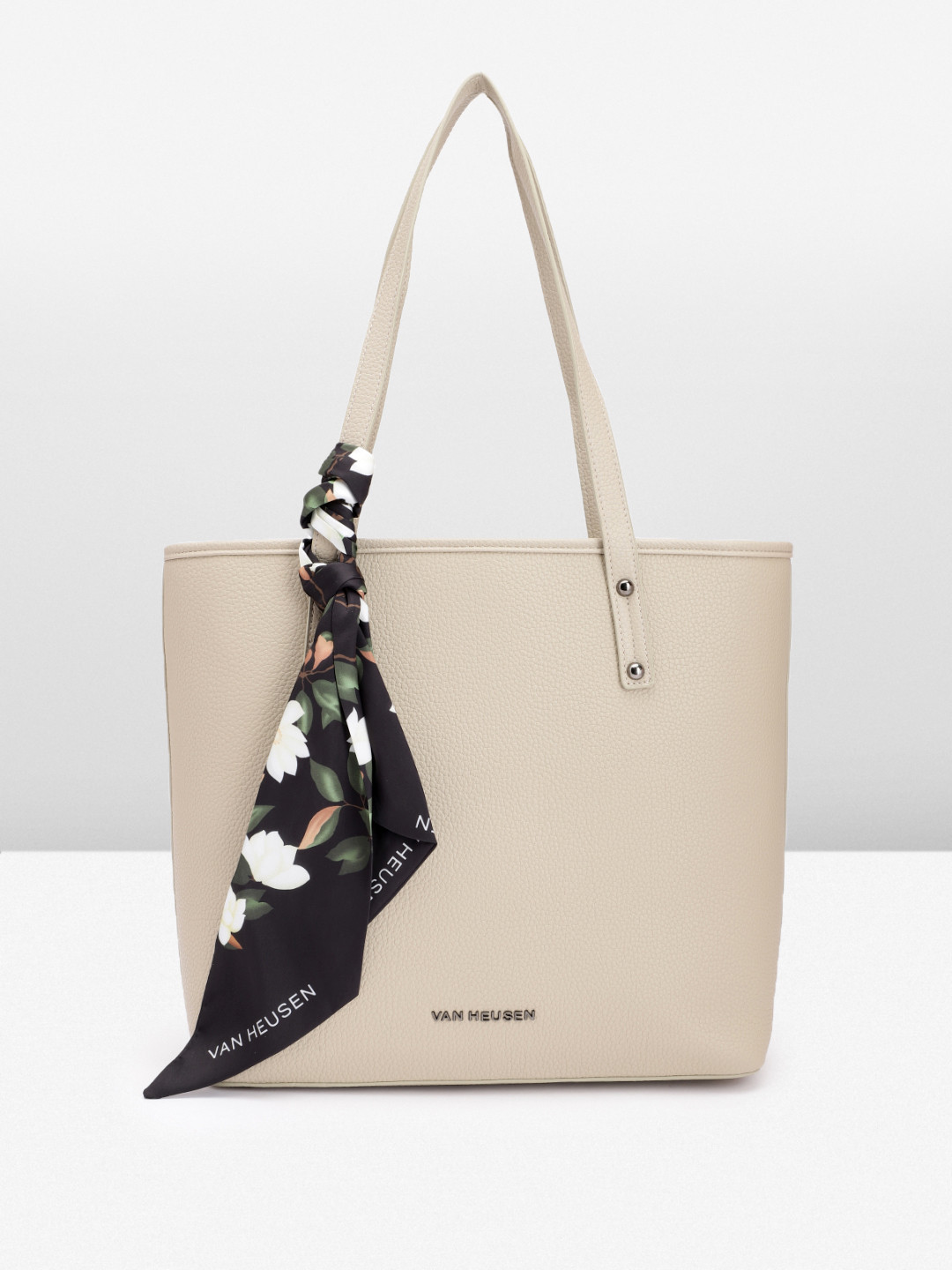 

Van Heusen Structured Shoulder Bag with Scarf, Taupe