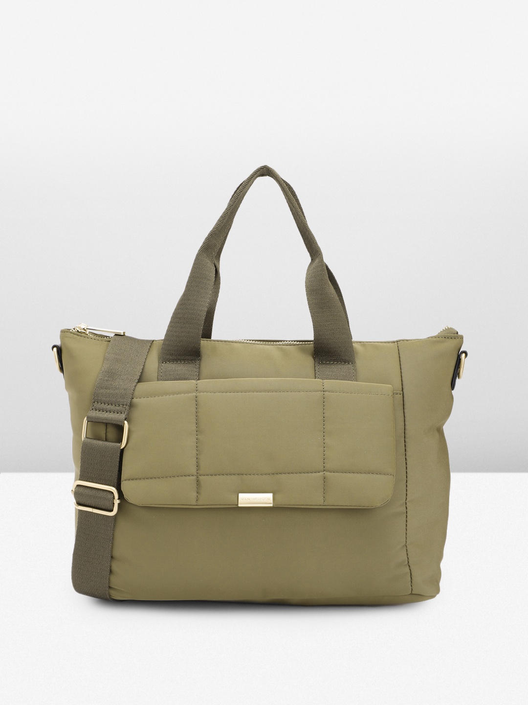 

Van Heusen Women Solid Handheld Bag, Green