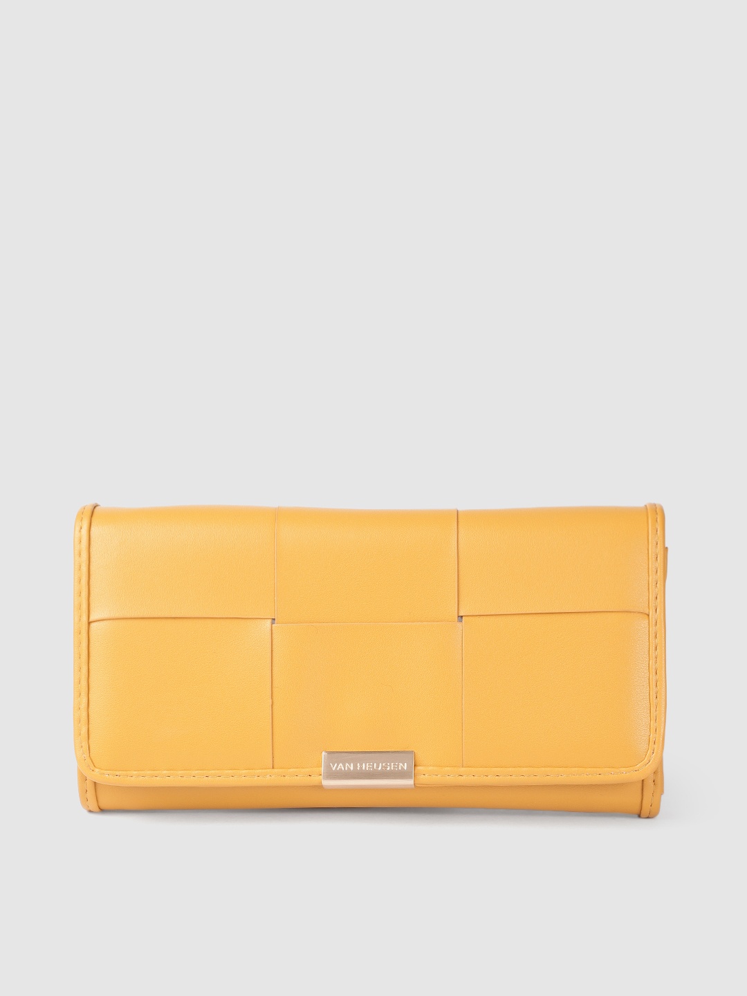 

Van Heusen Women Solid Two Fold Wallet, Yellow