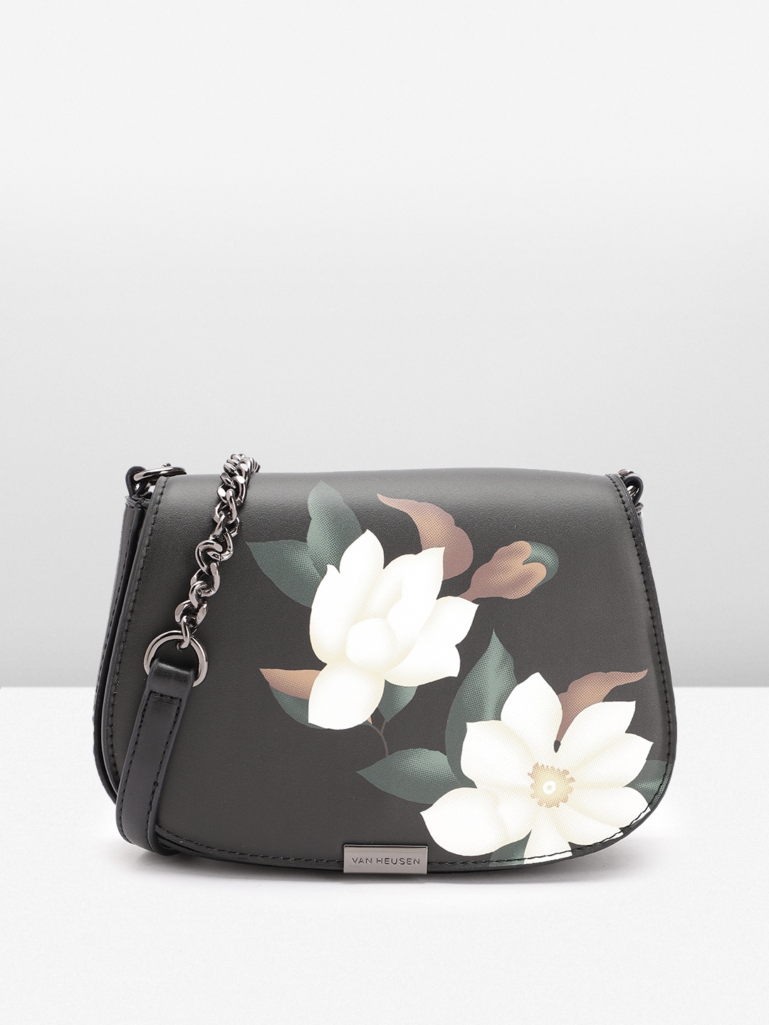 

Van Heusen Printed Sling Bag, Black