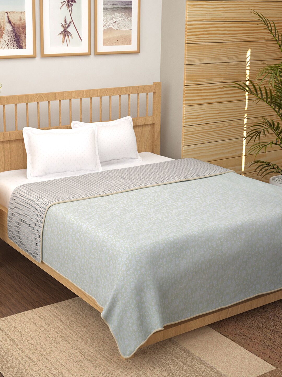

Story@home Cream-Coloured & Beige Reversible AC Room 150 GSM Double Bed Dohar
