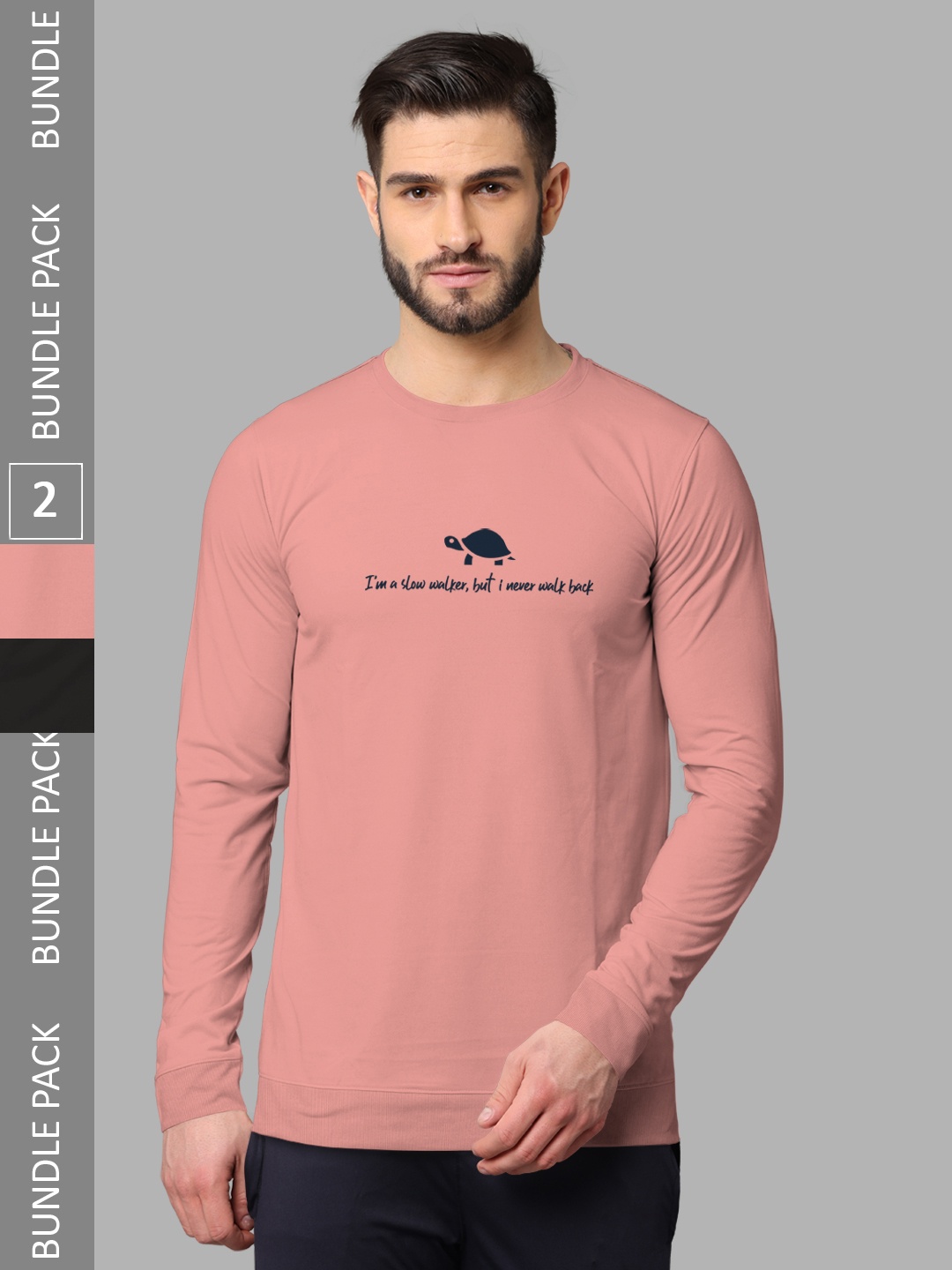 

BULLMER Pack Of 2 Graphic Printed Hooded Cotton Sweatshirt, Pink