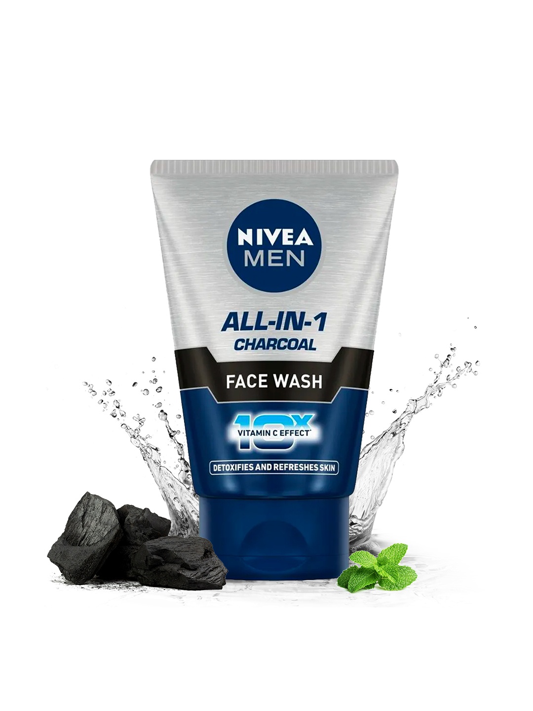 

Nivea Men All-in-1 10x Vitamin C Effect Charcoal Face Wash- 100 g, Navy blue