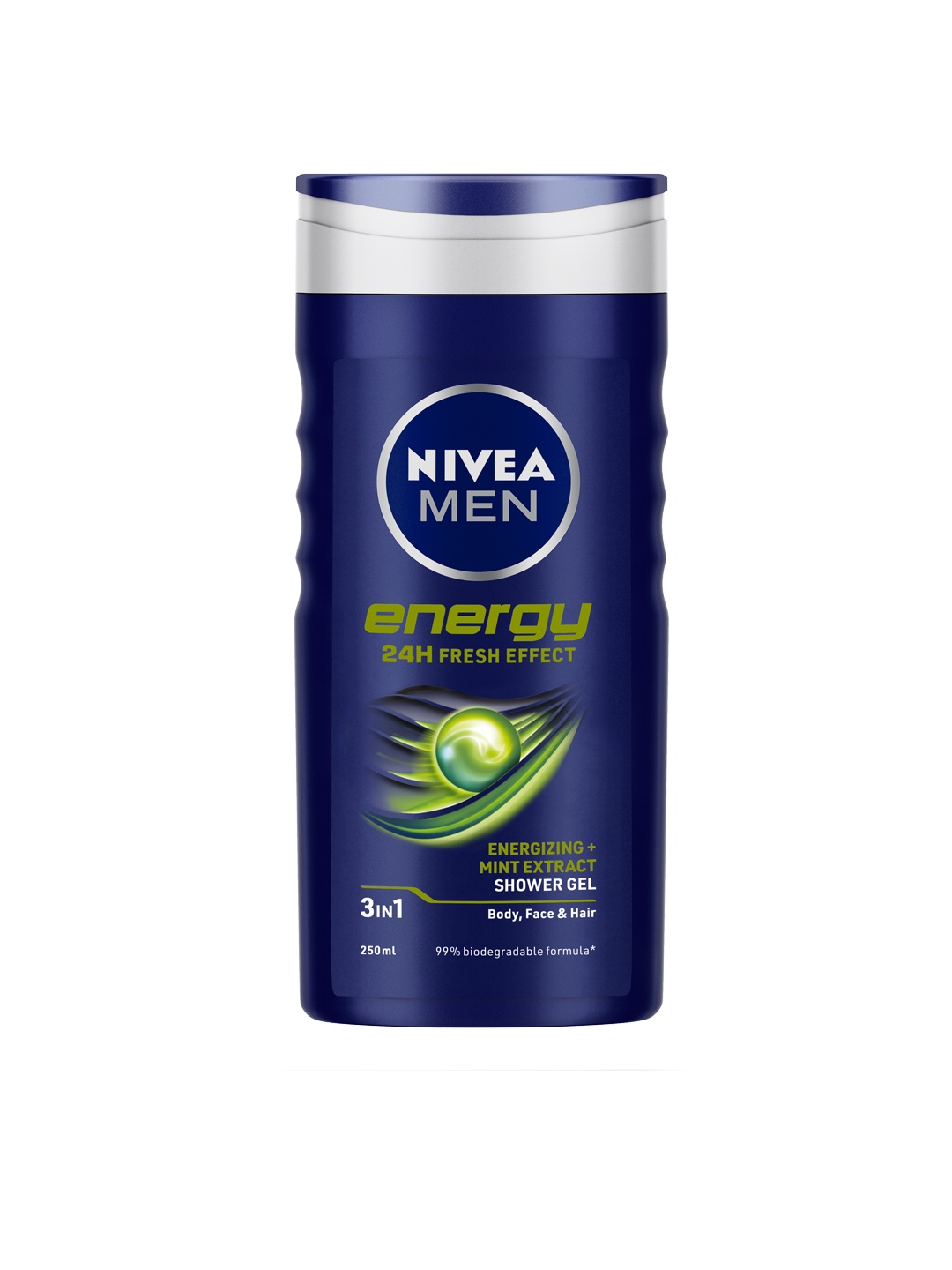 

Nivea Men Energy Shower Gel for Body - Face - Hair 250 ml, Blue