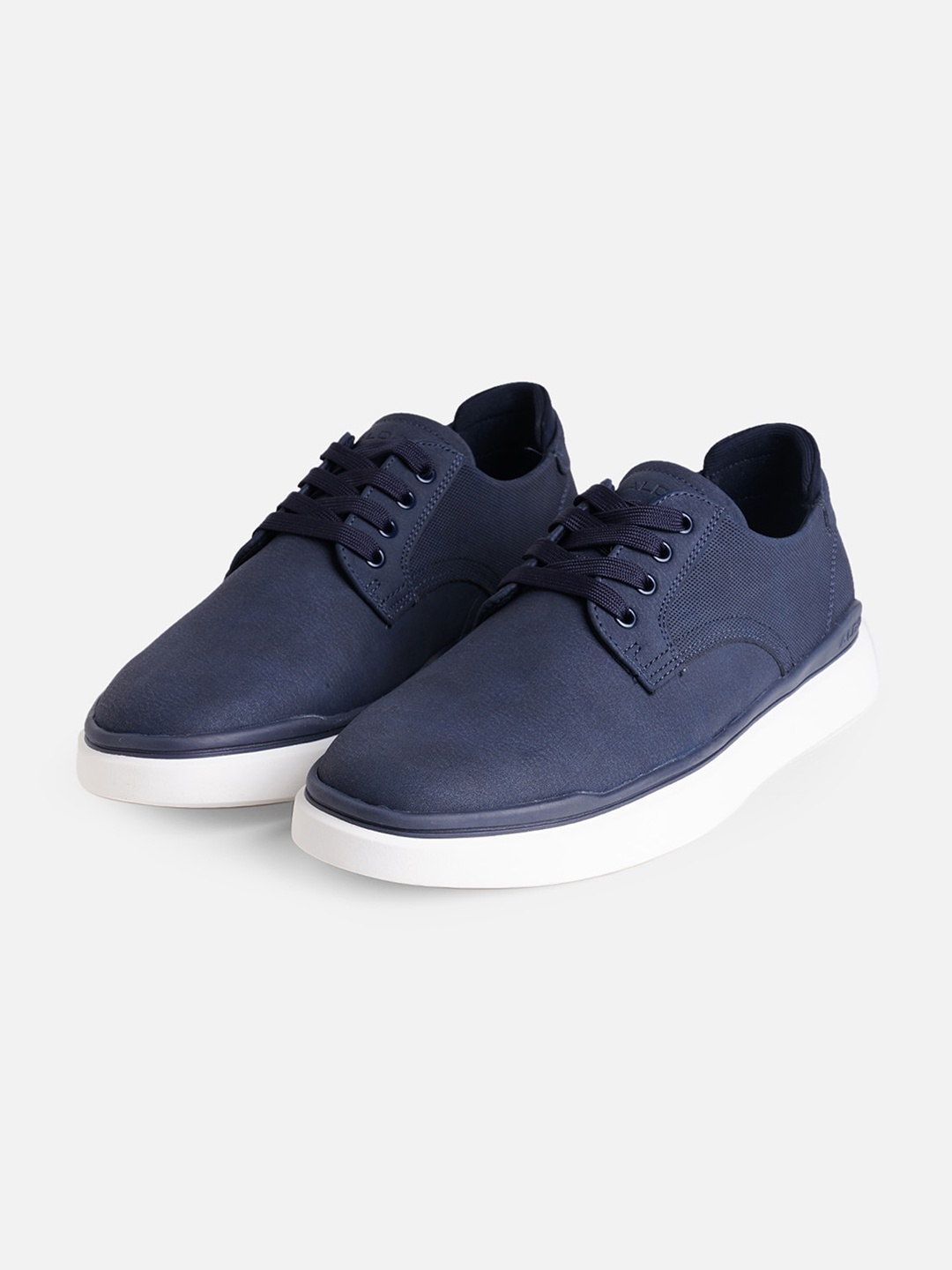 

ALDO Men Textured Lace-Up Derbys, Navy blue