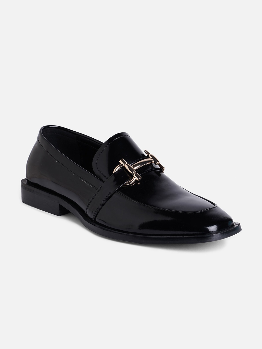 

ALDO Men Buckled Leather Formal Loafers, Black