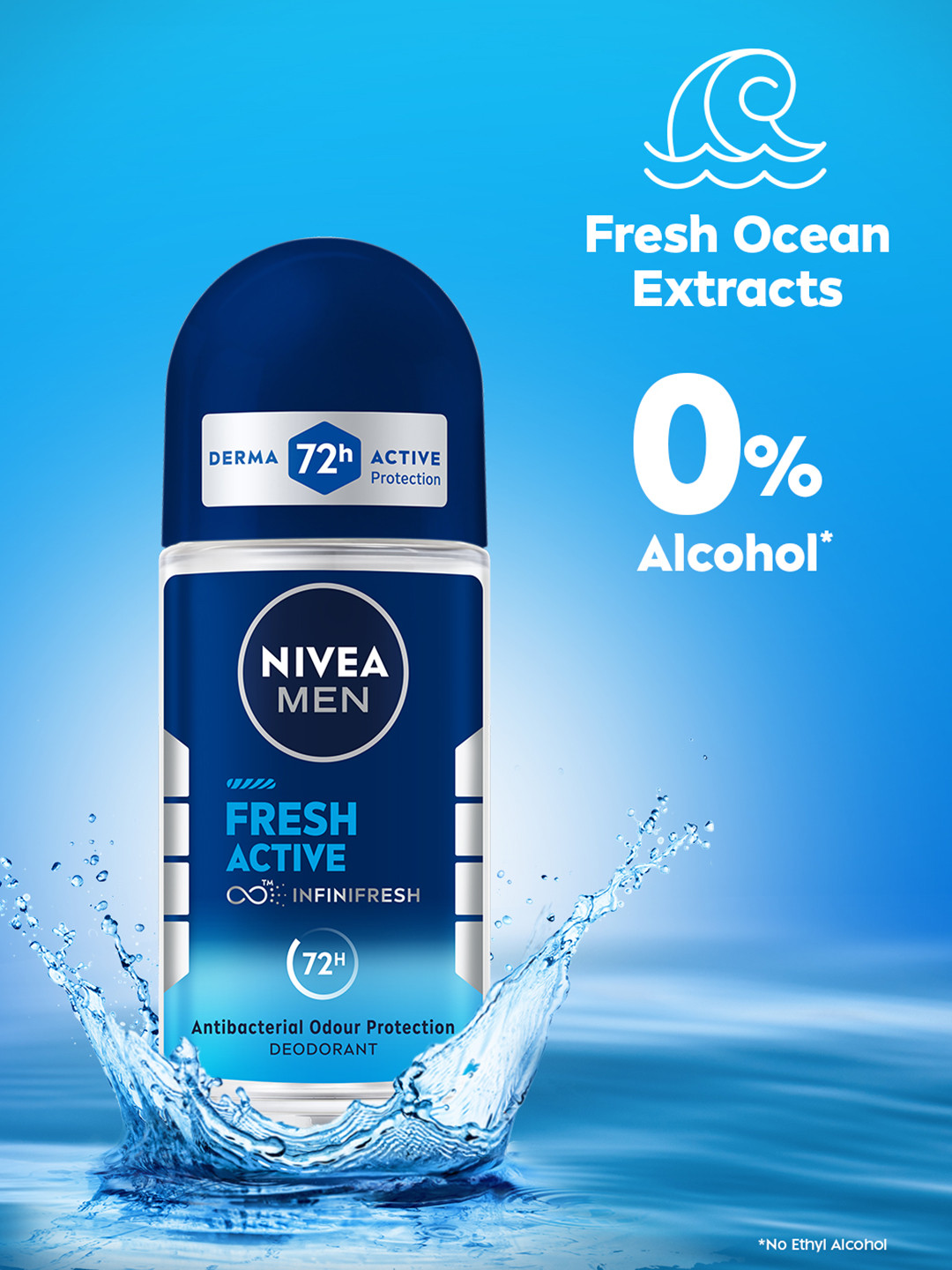 Nivea Men Fresh Active Roll-On Deodorant 50 ml