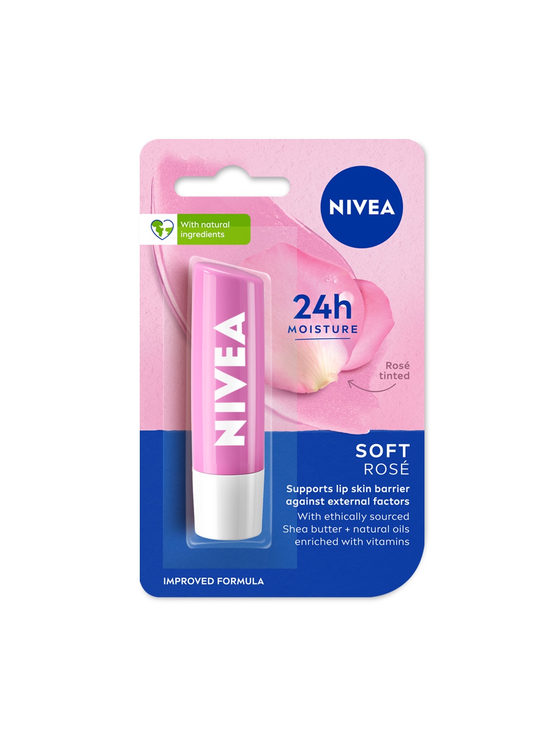 

Nivea Soft Rose Caring Lip Balm, Pink