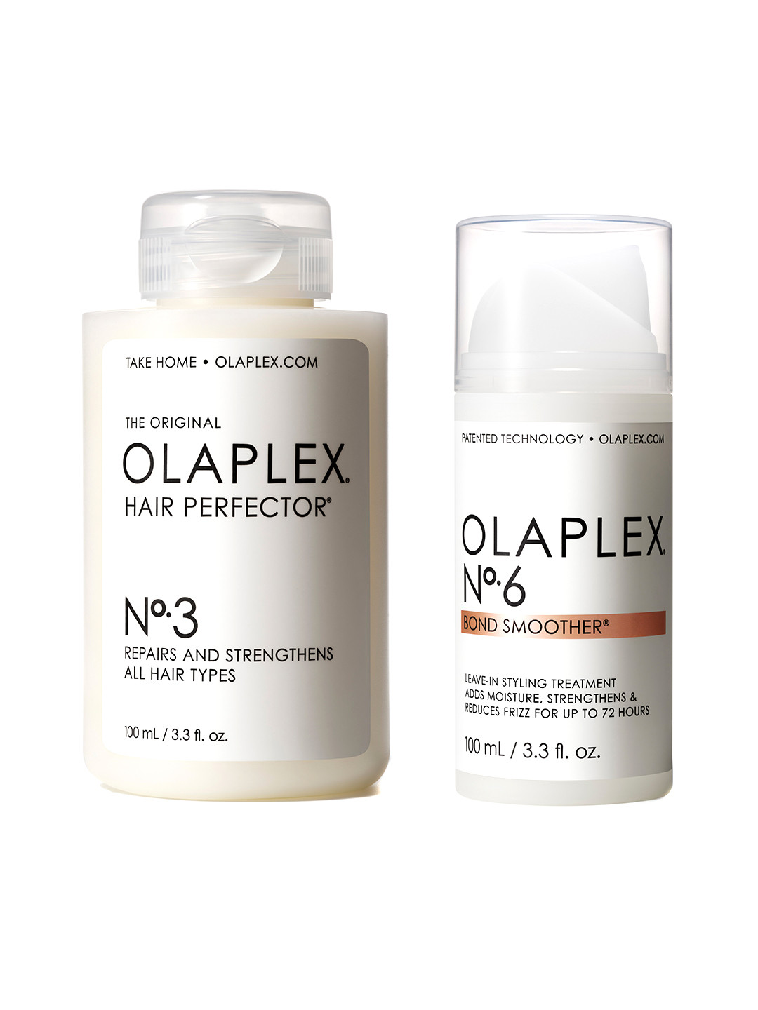 

OLAPLEX Set Of No. 6 Bond Smoother Leave-In Hair Cream 100ml & No. 3 Hair Perfector 100ml, White