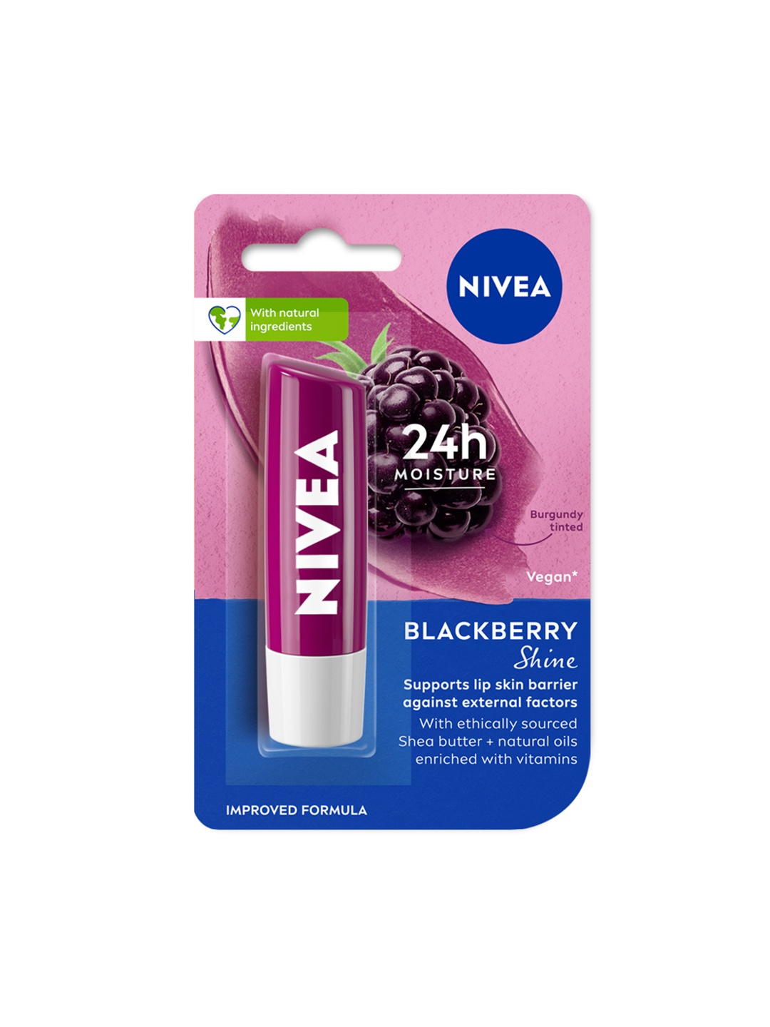 

Nivea Women Lip Balm Blackberry Shine 4.8 g, Purple