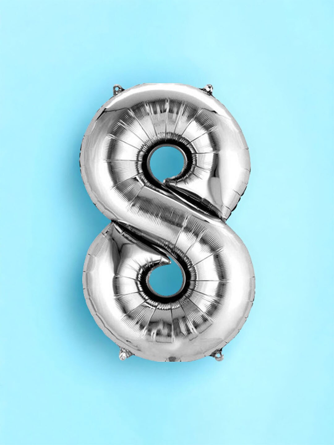 

Art Street Number 8 Foil Helium Balloon- 40.64 cm, Silver