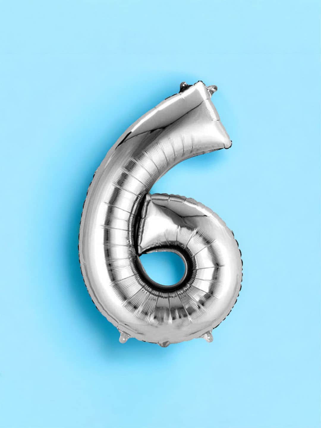

Art Street Number 6 Foil Helium Balloon- 40.64 cm, Silver