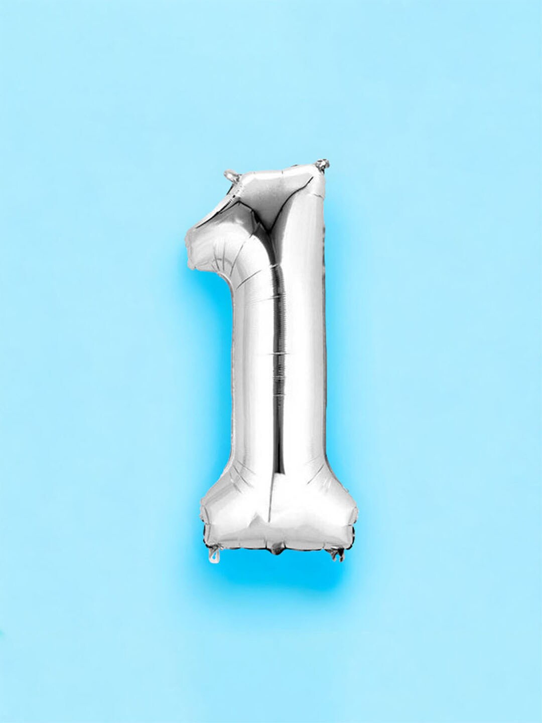 

Art Street Number 1 Foil Helium Balloon- 40.64 cm, Silver
