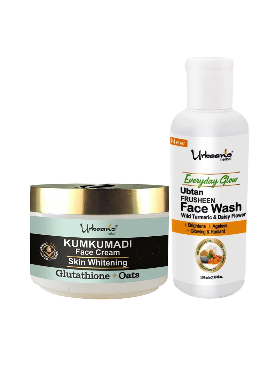 

Urbaano Herbal Set Of 2 Face Cream & Vitamin C Face Wash, White